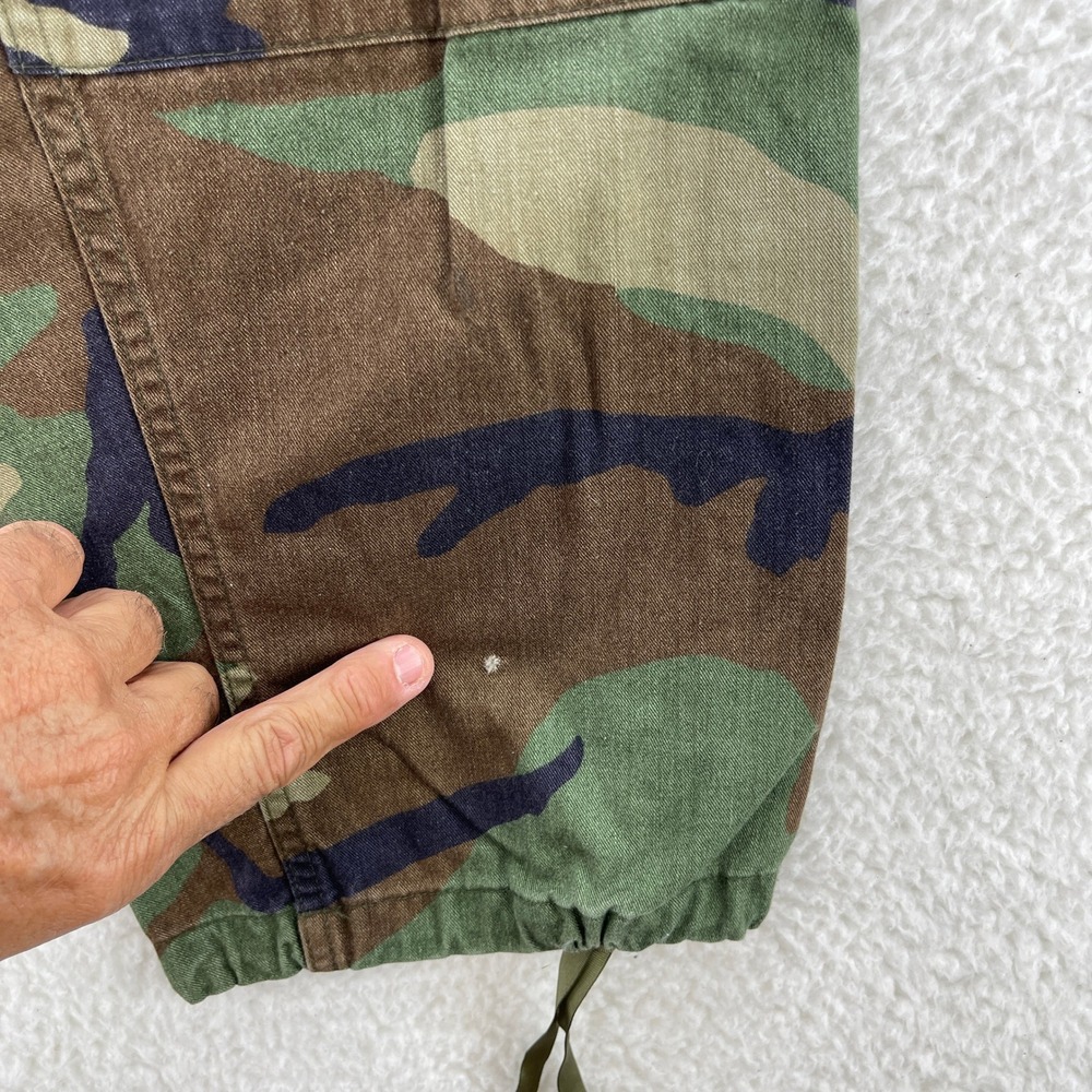 Military BDU Pants Mens Medium Short Green Brown Woodland Camo Cargo Canvas Gorp - Picture 5 of 10